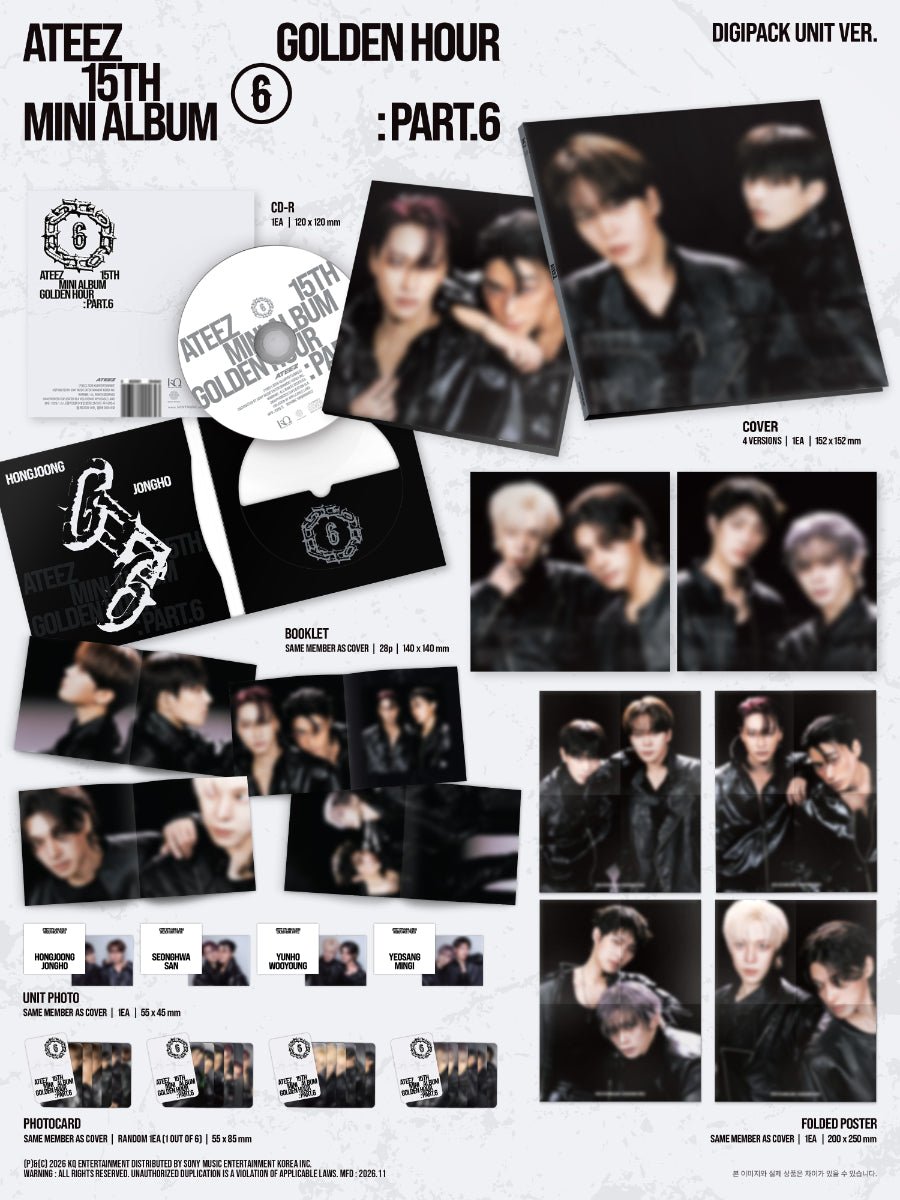 ⏳ ATEEZ - Golden Hour Pt.6 : Unit Digpack / KPopStore - KPop Idol