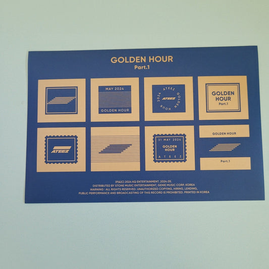 Ateez Golden Hour Stickers - KPop Idol