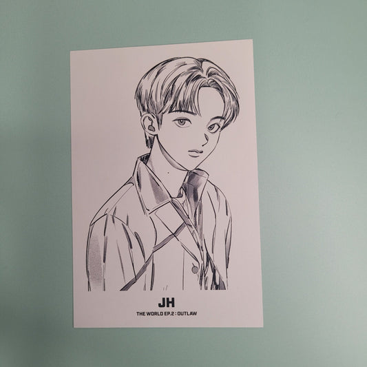 Ateez Outlaw Postcard - Jongho - KPop Idol