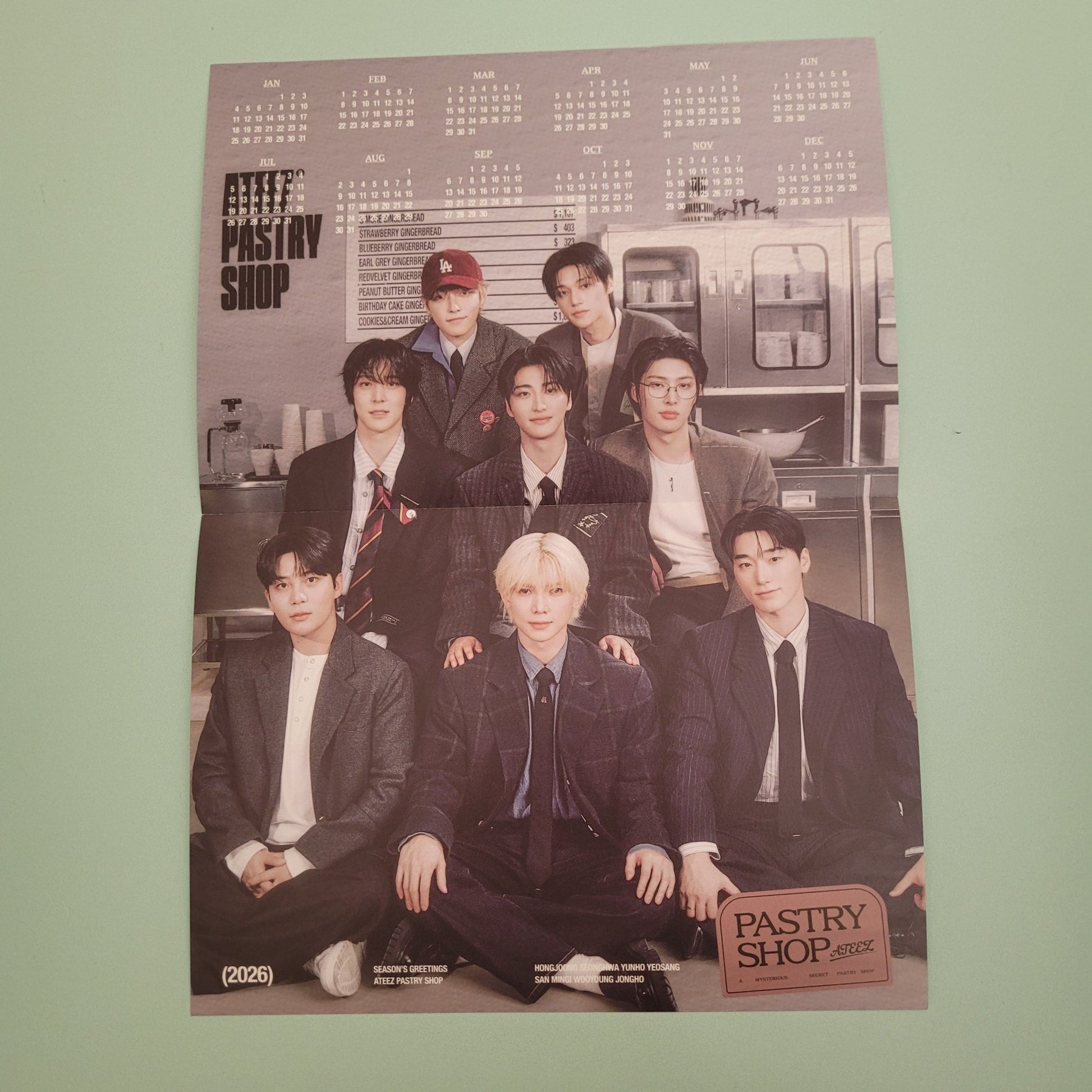 Ateez - Season's Greetings 2026: Pastry Shop - Calendar Poster - KPop Idol