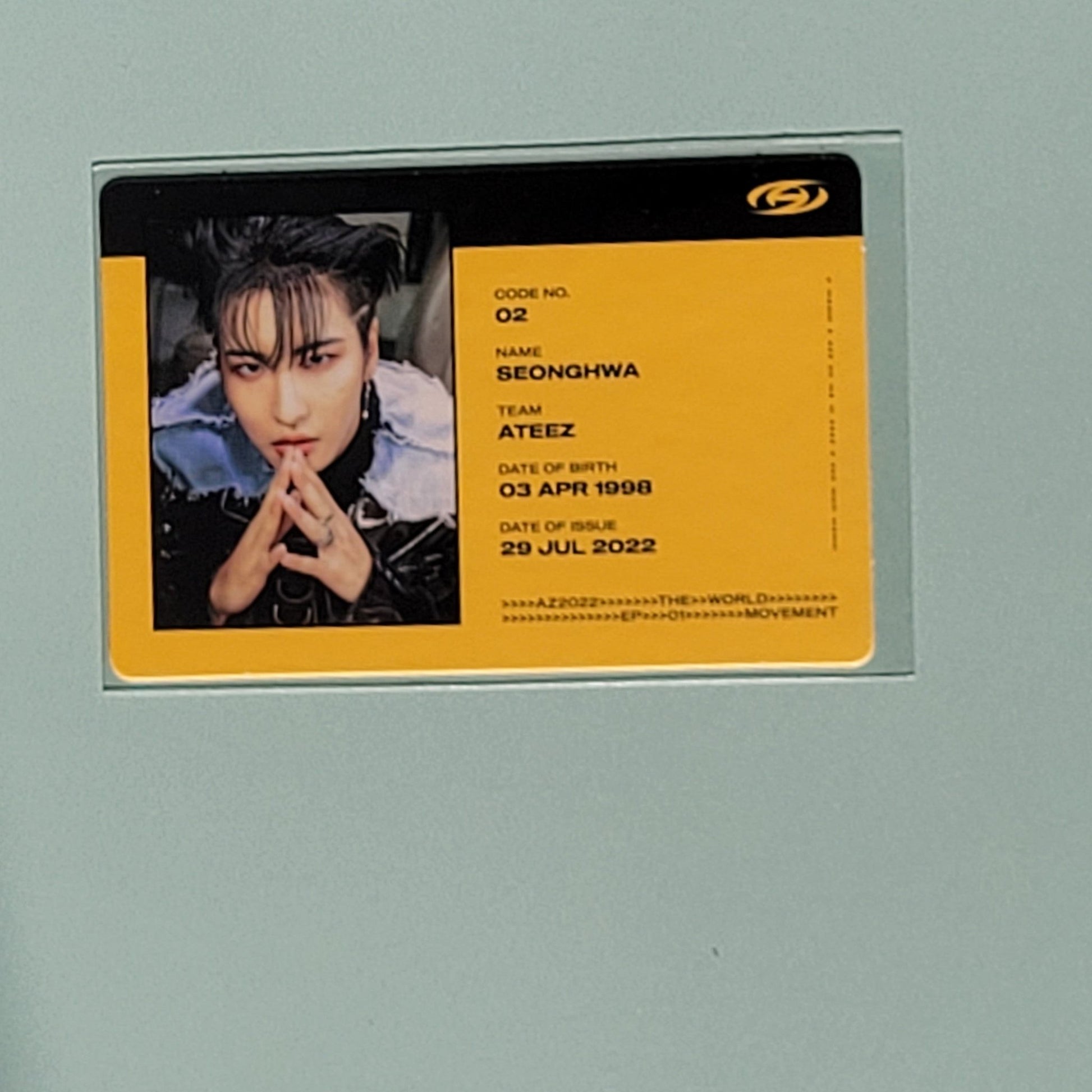 ATEEZ The World Ep 1: Movement Seonghwa ID Photocard - KPop Idol