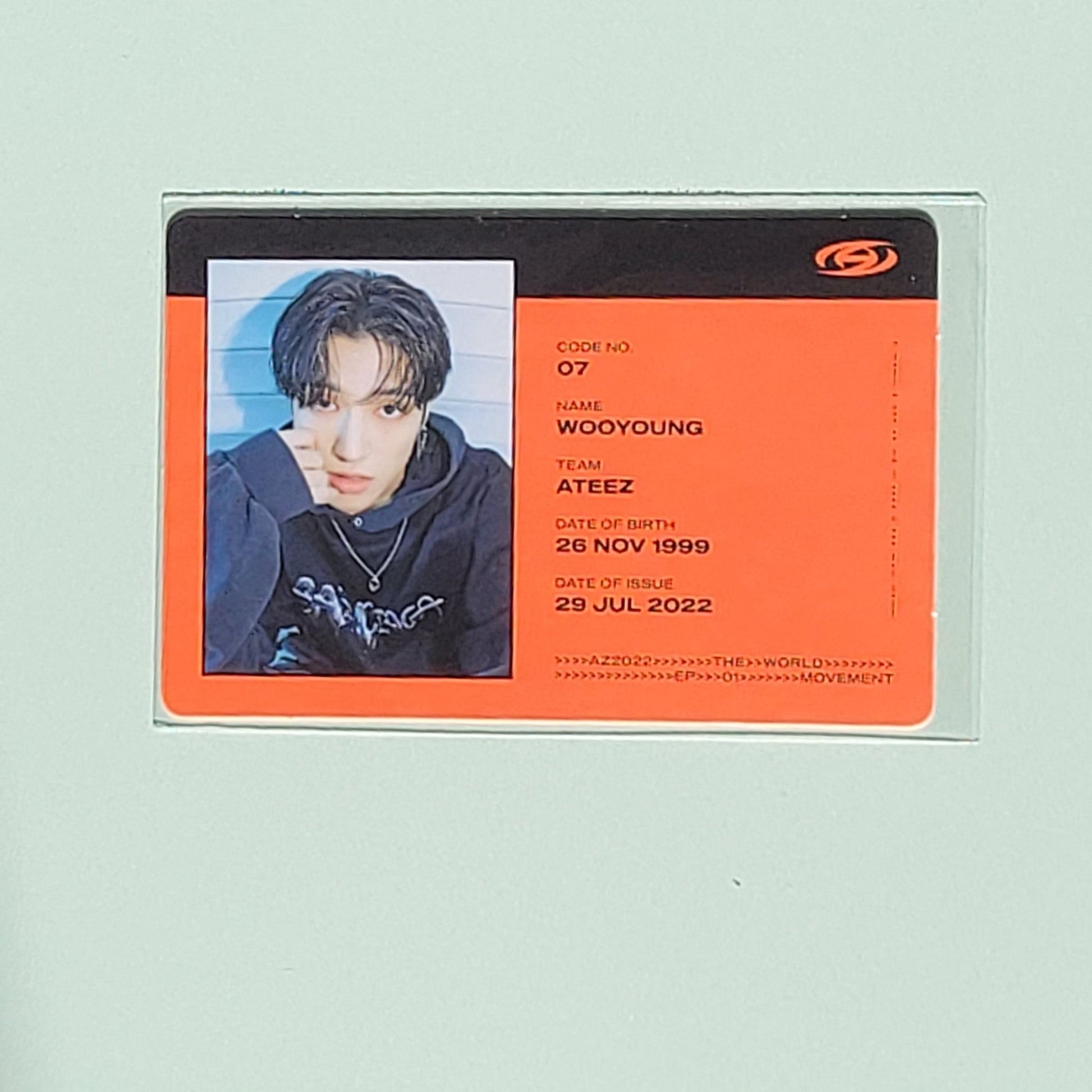 ATEEZ The World Ep 1: Movement Wooyoung ID Photocard - KPop Idol