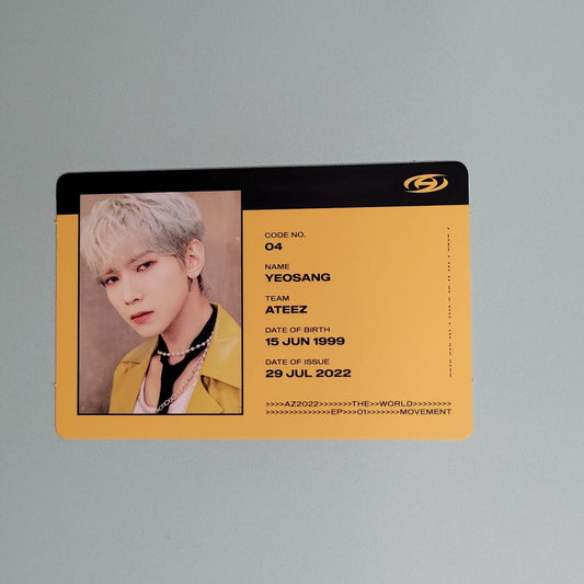 ATEEZ The World Ep 1: Movement Yeosang ID Photocard - KPop Idol