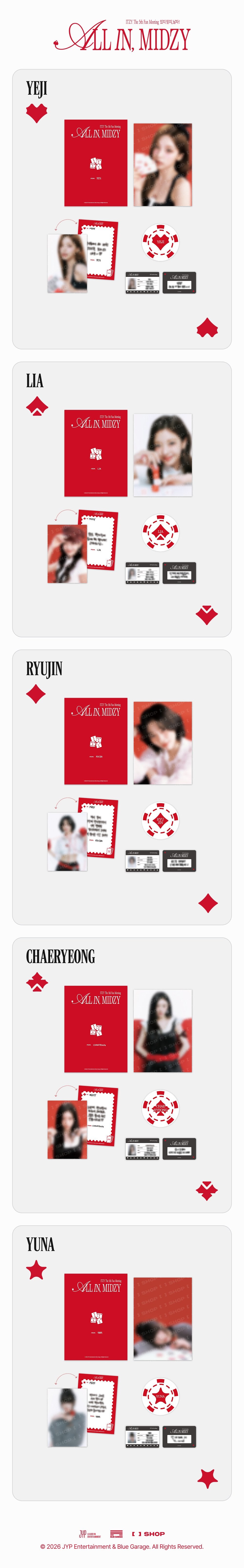 (Pre Order) ITZY - All In, Midzy Official MD: PHOTO SET