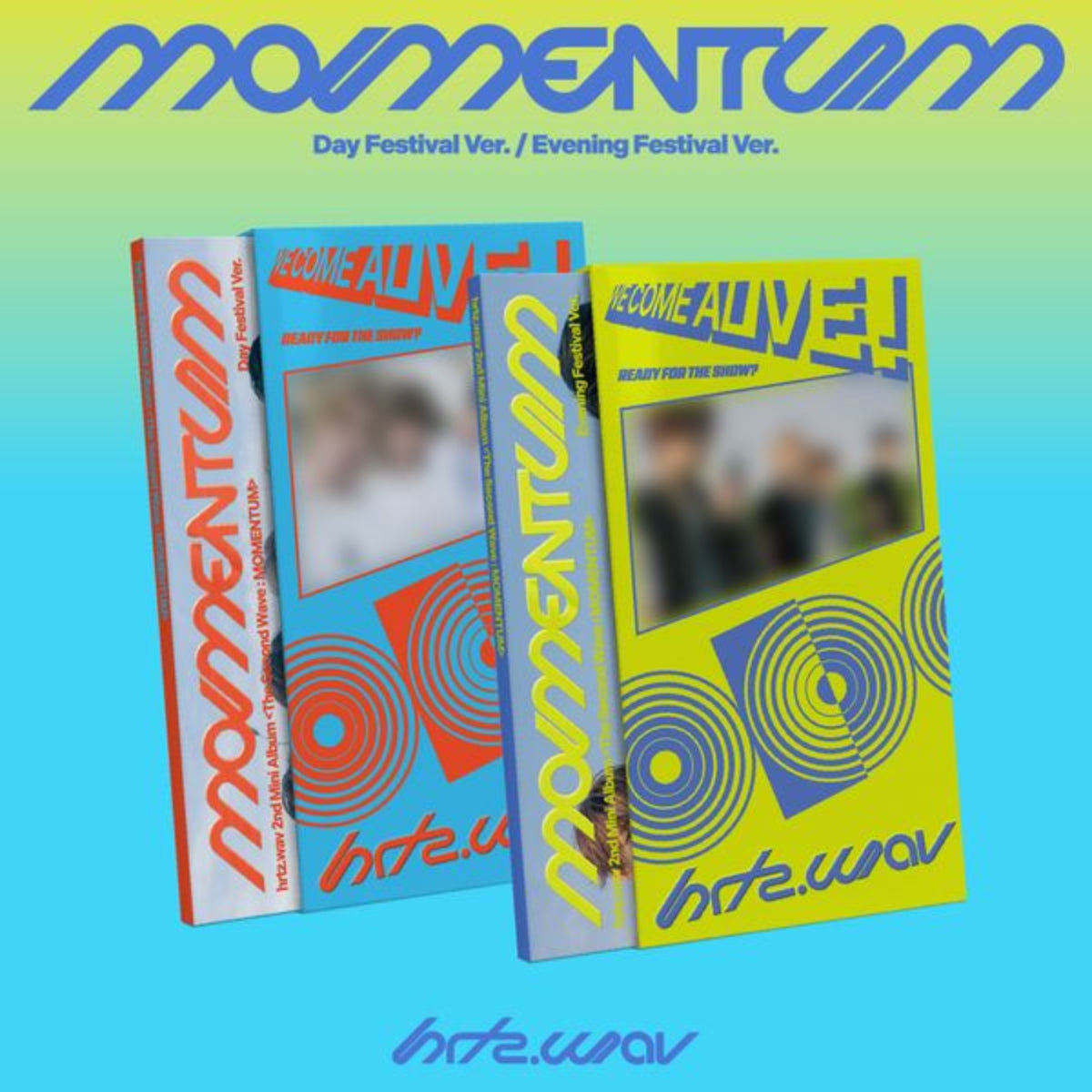 Three BTS 'Momentum' photobooks in Day Festival Ver. and Evening Festival Ver.