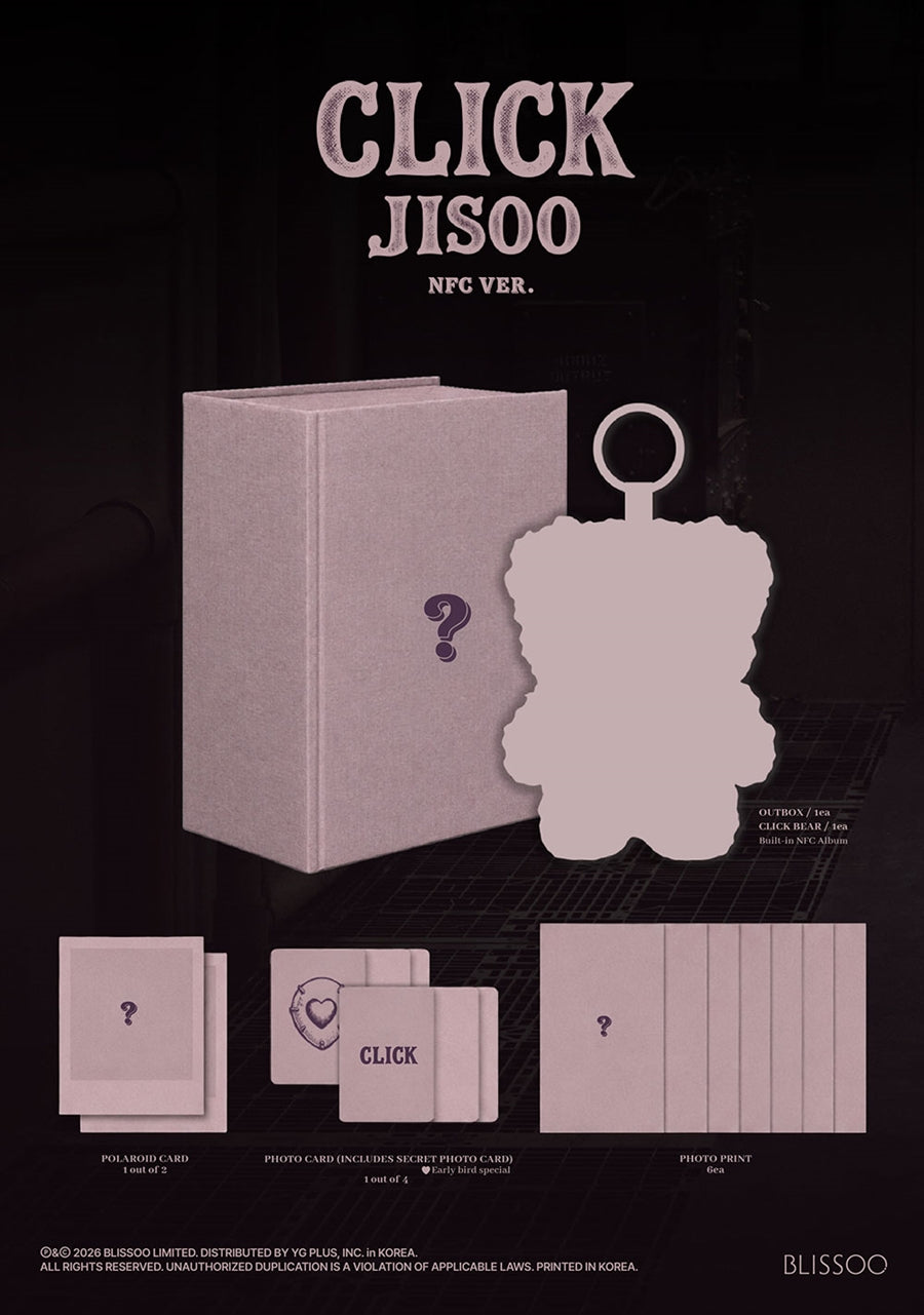 (Pre Order) Jisoo - Click: Click Baby Bear Ver.
