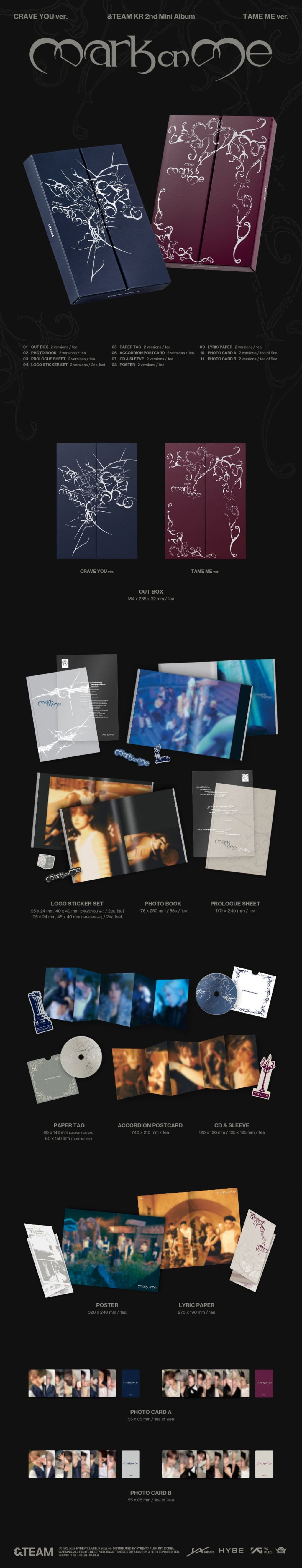 (Pre Order) &Team KR - Mark on Me: Standard Ver.