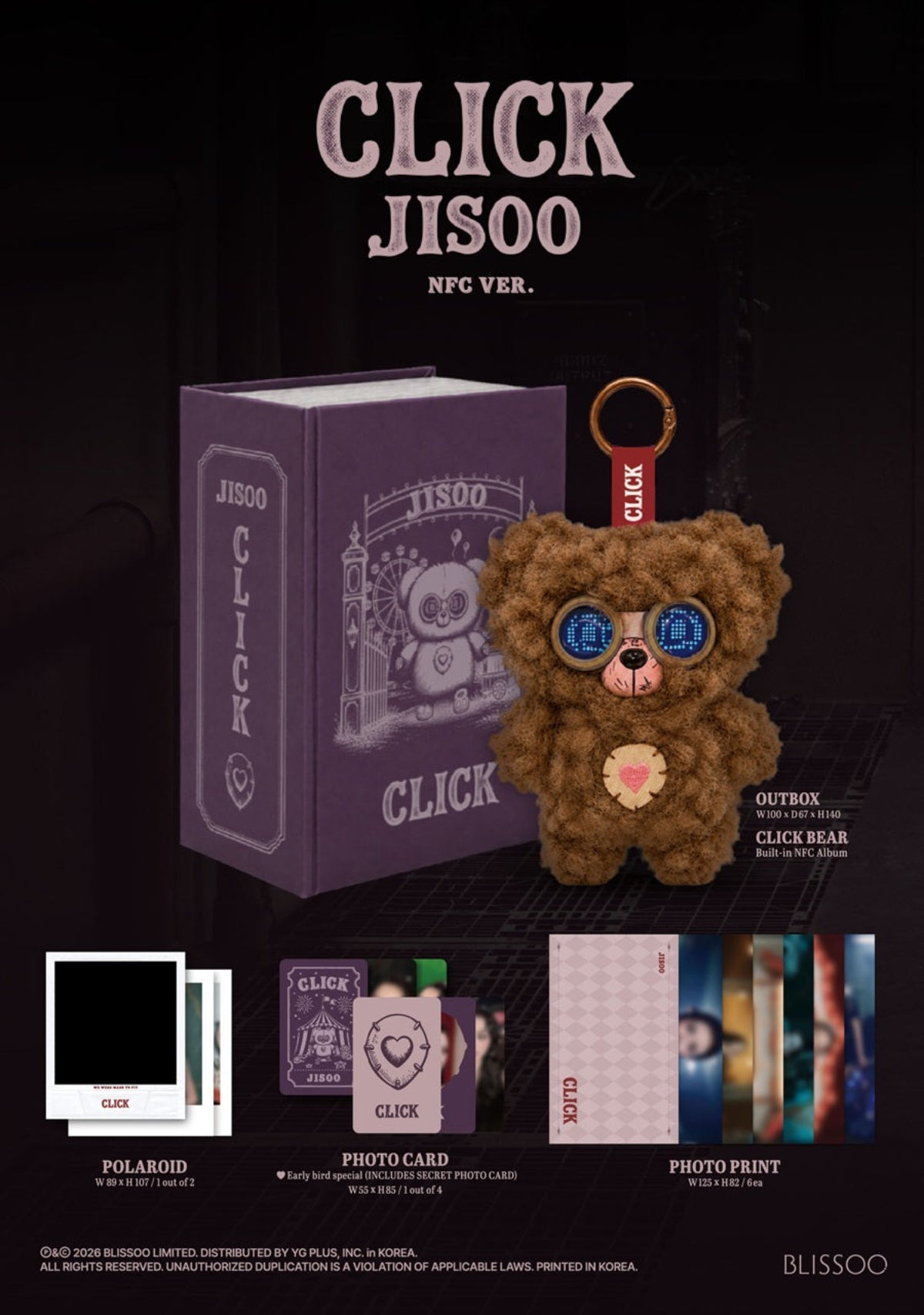 (Pre Order) Jisoo - Click: Click Baby Bear Ver.