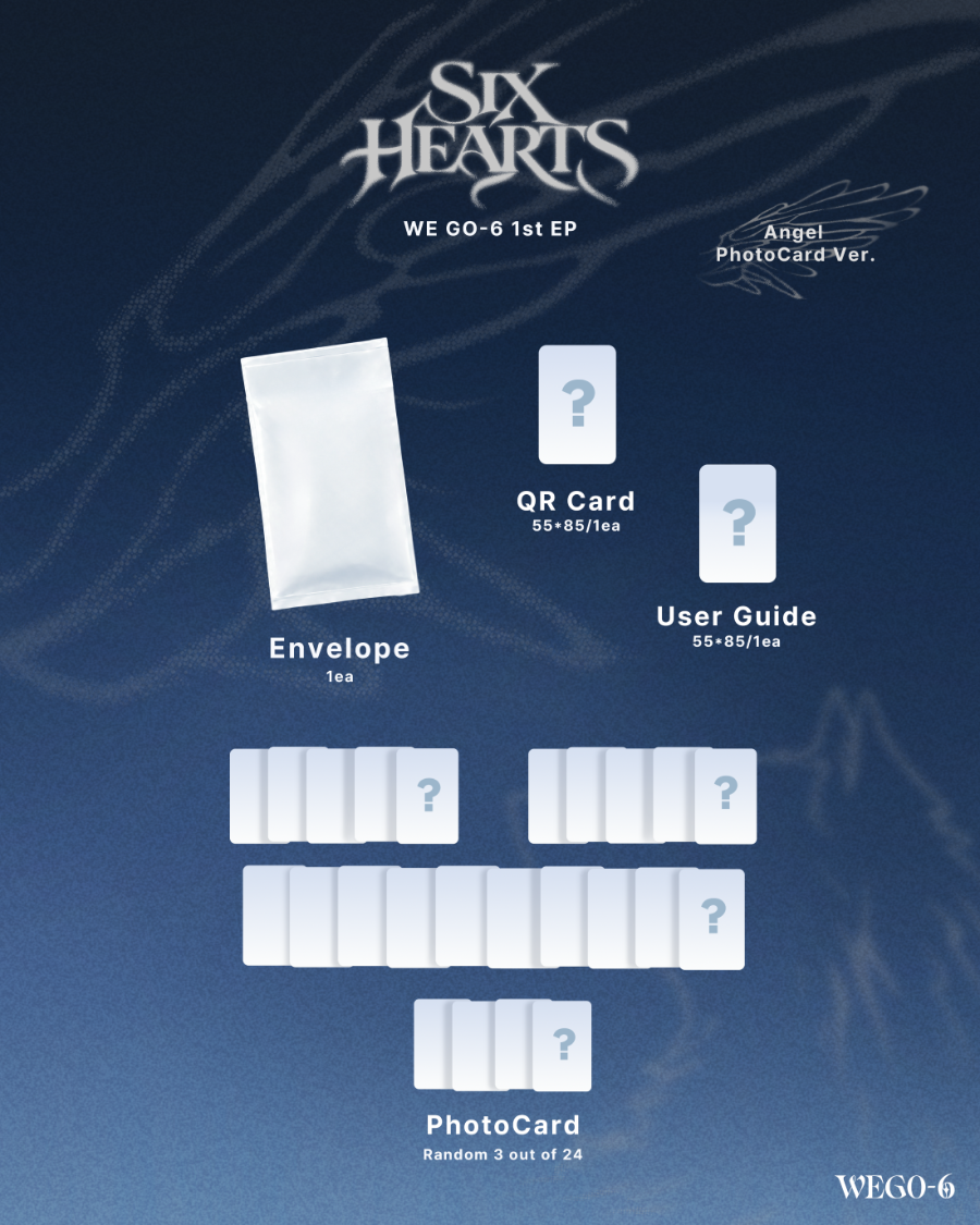 ⏳ We Go-6 - Six Hearts: Angel Photocard Ver.