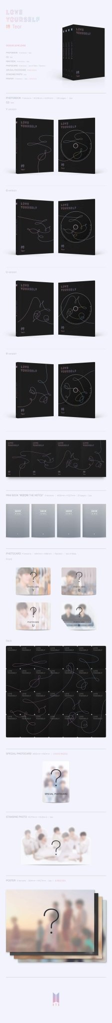 BTS 3rd Album [LOVE YOURSELF 轉 'Tear'] - KPop Idol