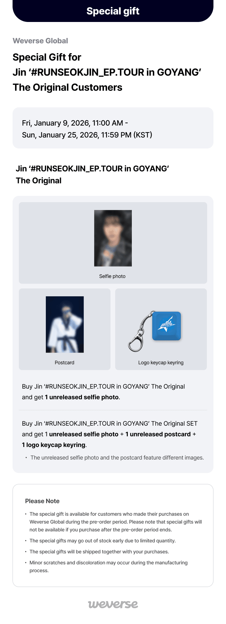 BTS Jin - RUNSEOKJIN_EP.TOUR in GOYANG Set - KPop Idol