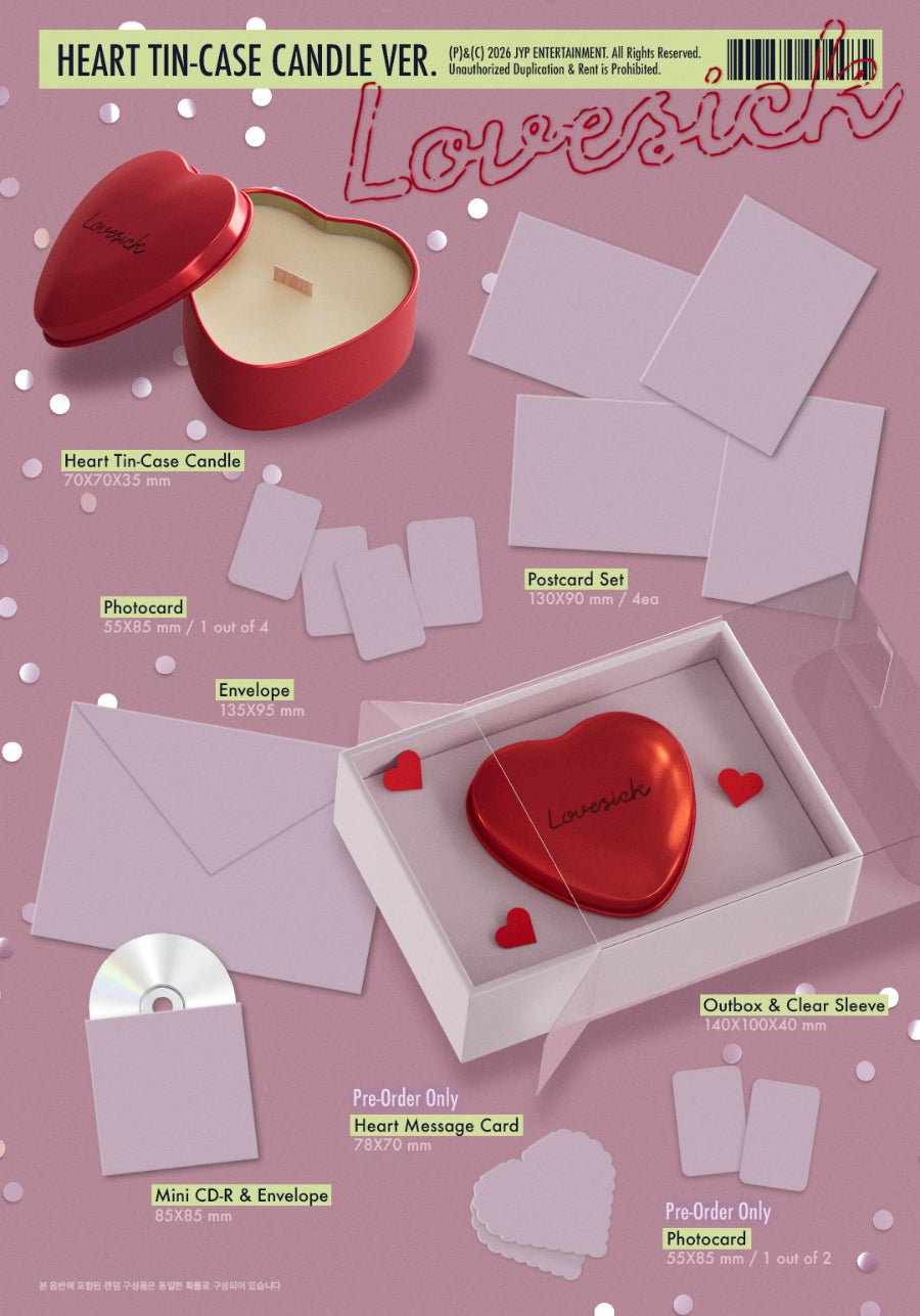 ⏳ Chaeryeong - Lovesick: Heart Tin Case - KPop Idol