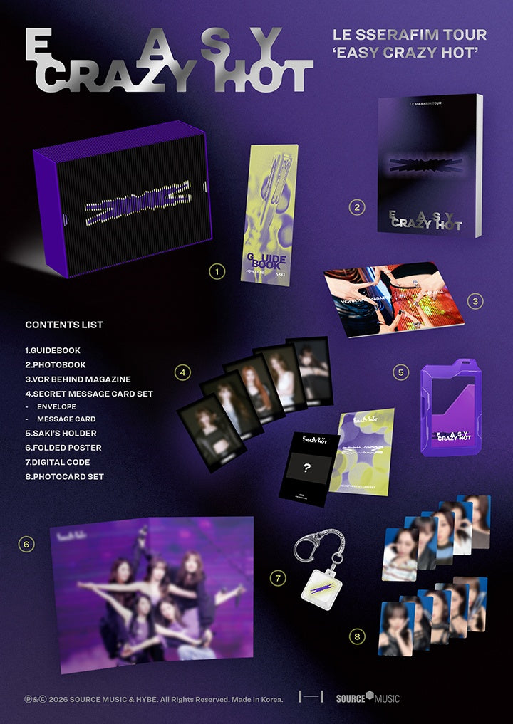 (Pre Order) Le Sserafim - Easy, Crazy, Hot - Encore in Seoul Digital Code