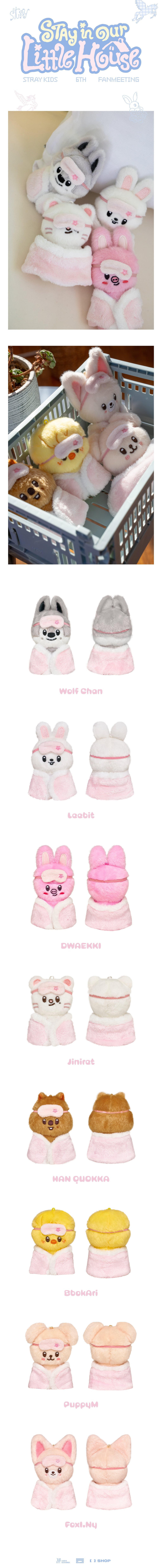 (Pre Order) Stray Kids - Stay in Our Little House Official MD - SKZOO PLUSH 10CM Ver.