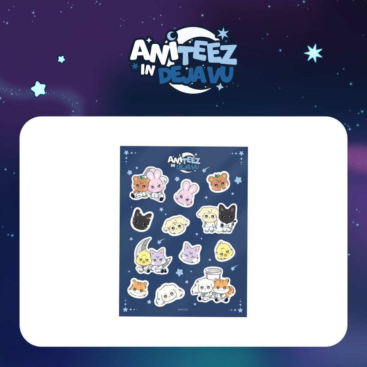 (Pre Order) Ateez - Aniteez in Deja Vu: WATER 3D STICKER
