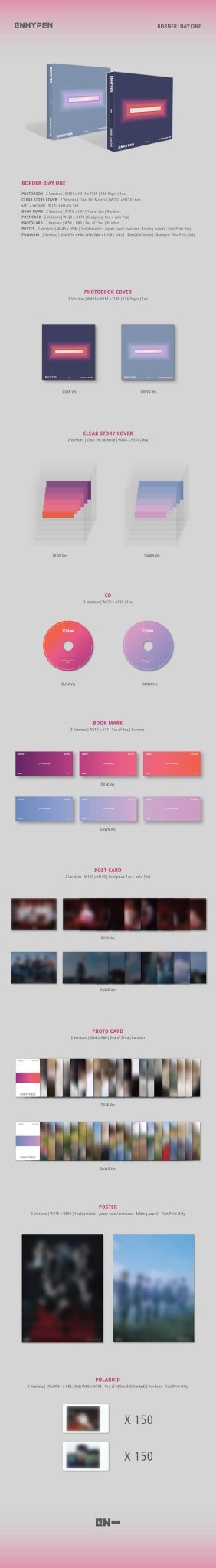 Enhypen - Border: Day One (version choice) - KPop Idol