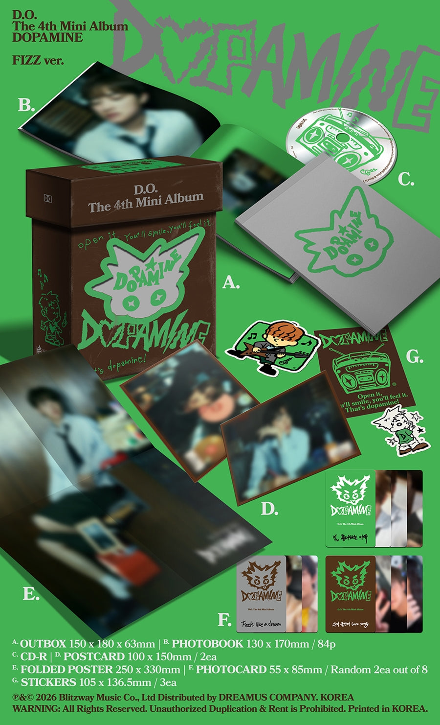 (Pre Order) EXO D.O - Dopamine: Fizz Ver.