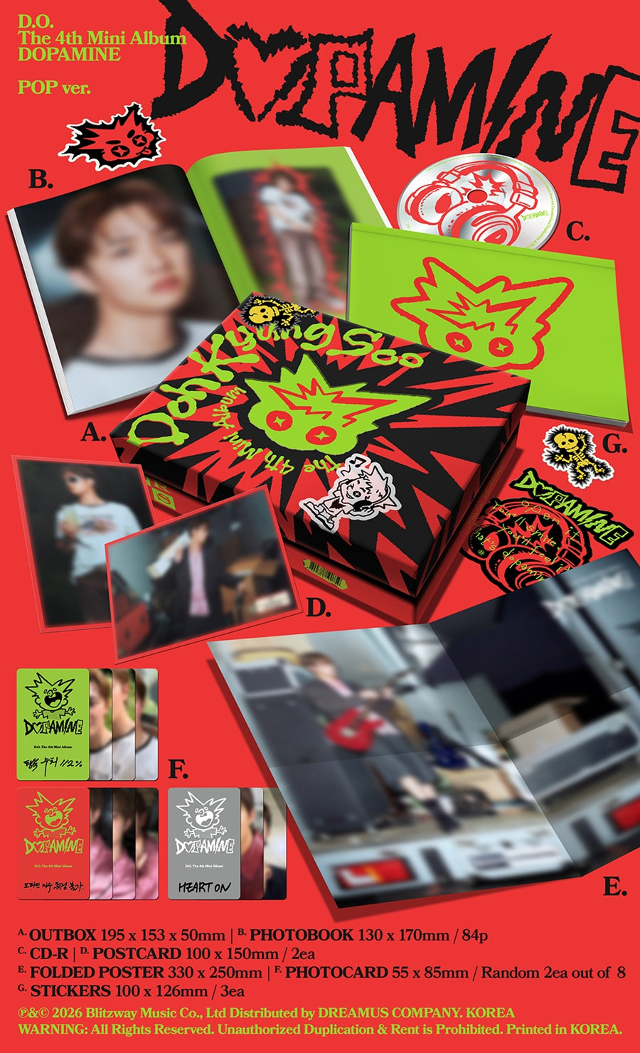 (Pre Order) EXO D.O - Dopamine: POP Ver.