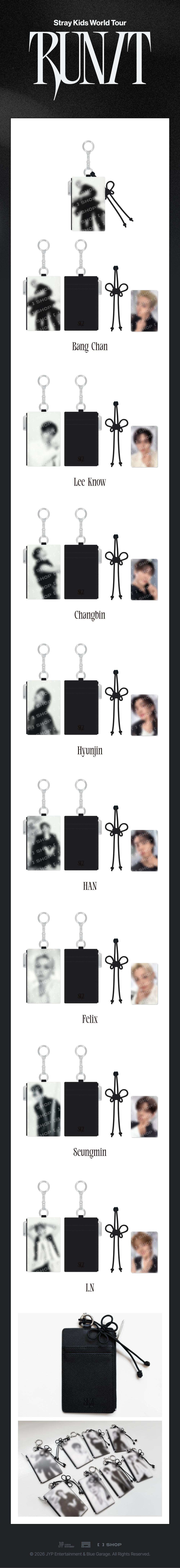 (Pre Order) Stray Kids - Run It World Tour Official MD: CARD HOLDER KEYRING