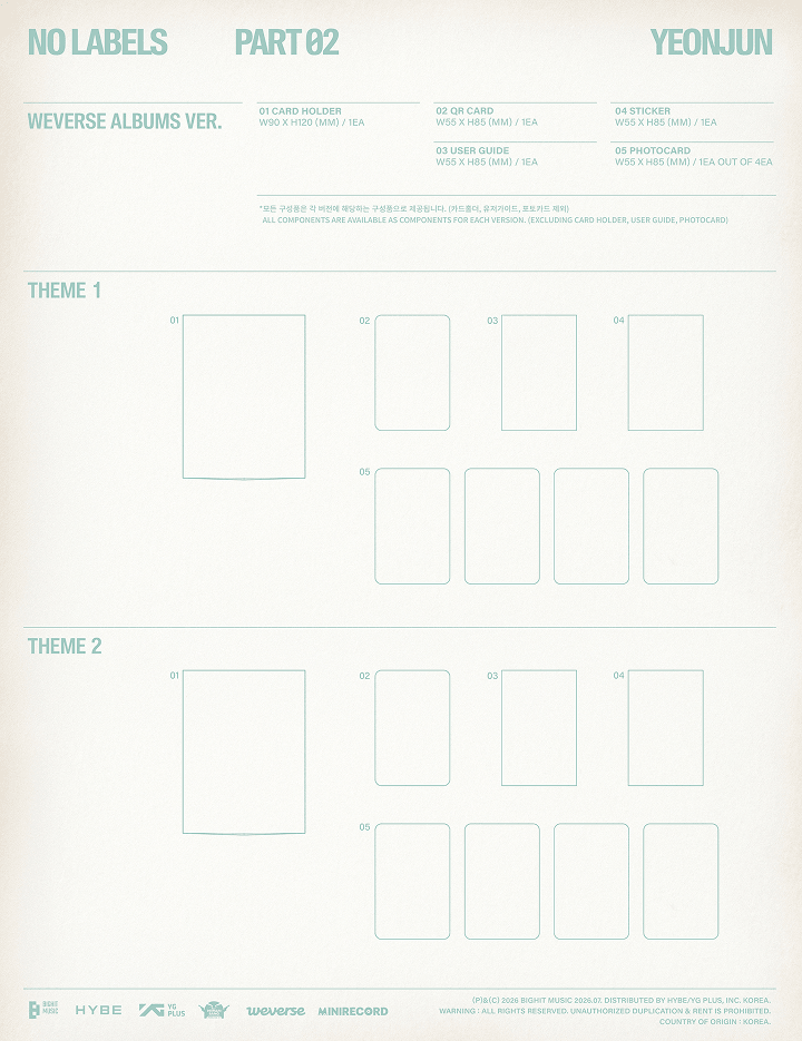 (Pre Order) Yeonjun - No Labels: Part 02 - Weverse Album