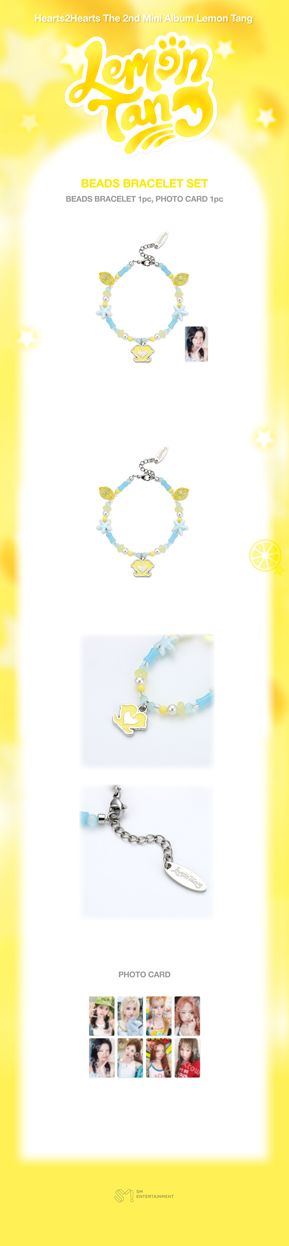 (Pre Order) Hearts2Hearts - Lemon Tang Pop Up Official MD: BEADS BRACELET SET