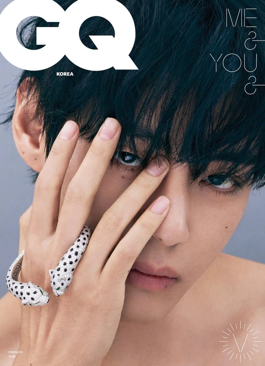GQ Korea Magazine FEB26. Cover: V of BTS - KPop Idol