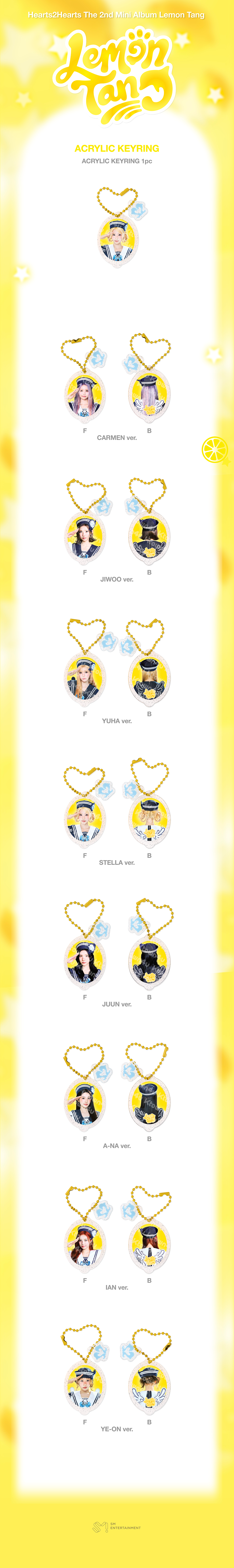 (Pre Order) Hearts2Hearts - Lemon Tang Pop Up Official MD: ACRYLIC KEYRING