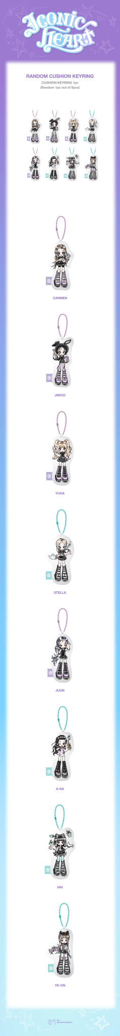 ⏳ Hearts2Hearts - Iconic Heart Official MD: RANDOM CUSHION KEYRING - KPop Idol