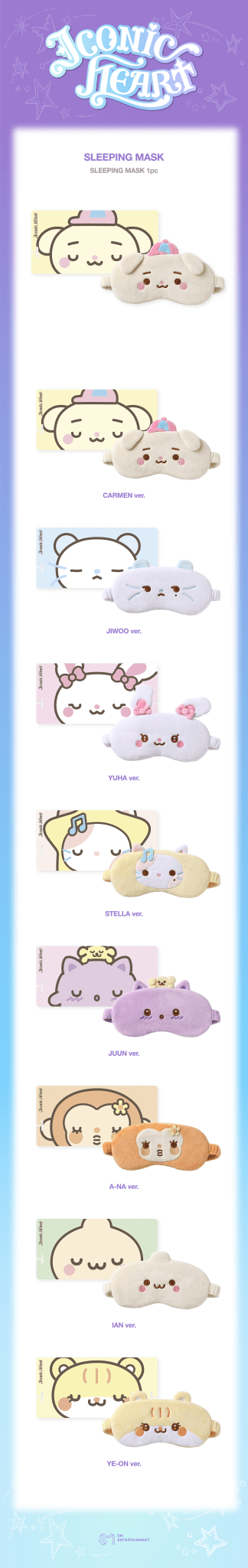 ⏳ Hearts2Hearts - Iconic Heart Official MD: SLEEPING MASK - KPop Idol