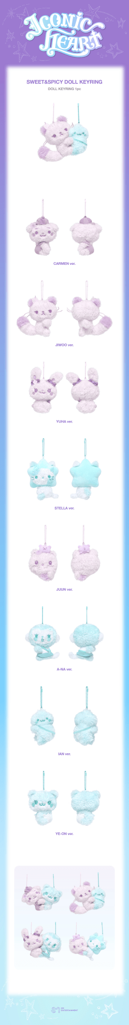 ⏳ Hearts2Hearts - Iconic Heart Official MD: SWEET&SPICY DOLL KEYRING - KPop Idol