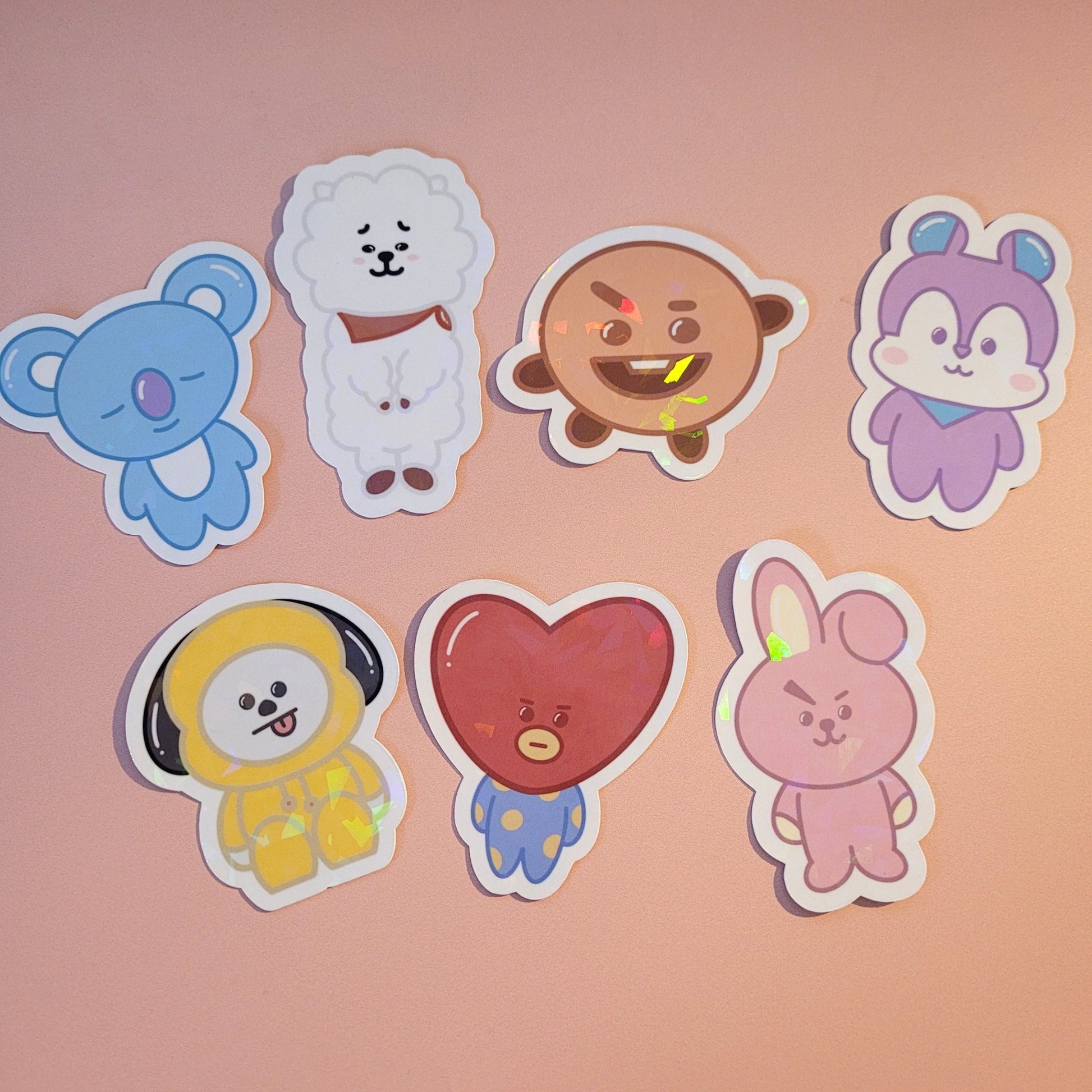 Holo Moon Stationery ✨ Holographic Sticker Set - BT21 - KPop Idol