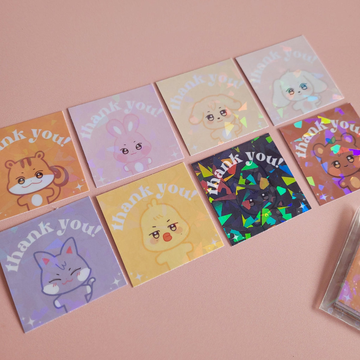 Holo Moon: Thank You Mailing Stickers - Aniteez Holographic (pack of 10) - KPop Idol