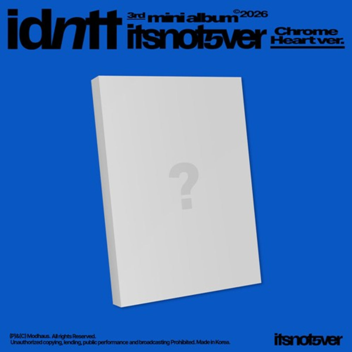 (Pre Order) idntt - itsnotover: Chrome Heart Ver.