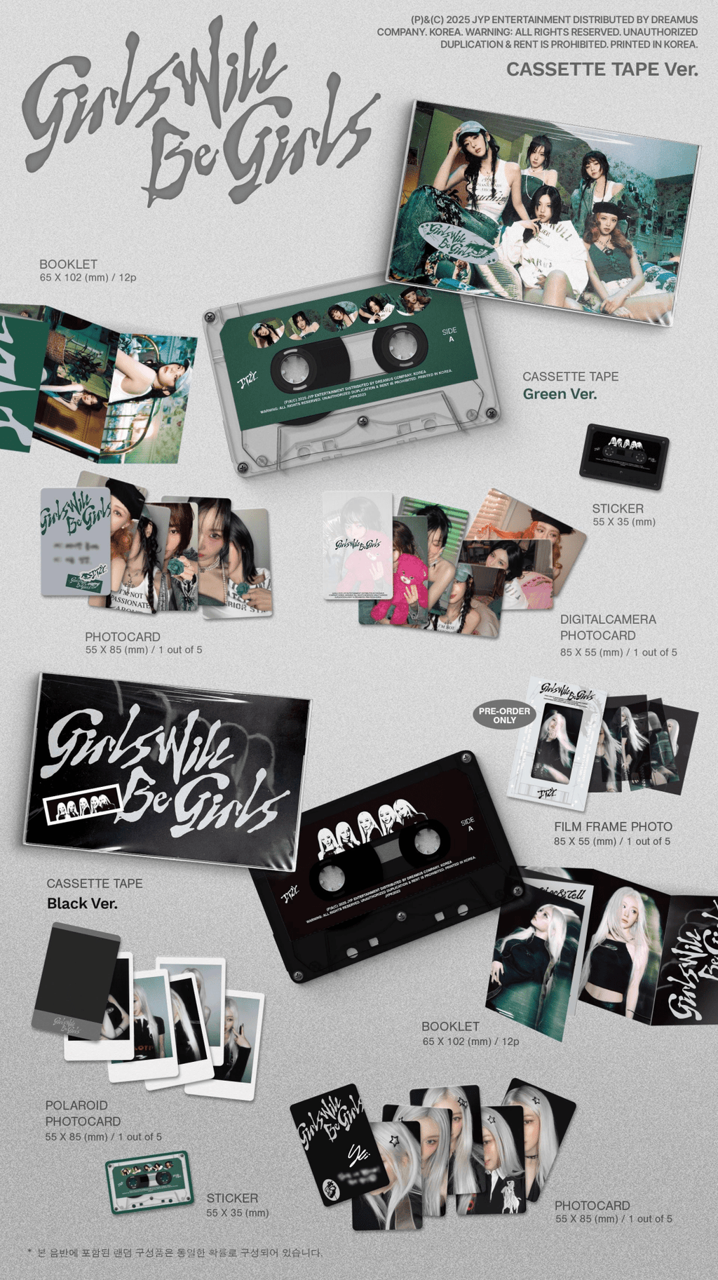 ITZY - Girls will be Girls Cassette Tape Version (random version) - KPop Idol