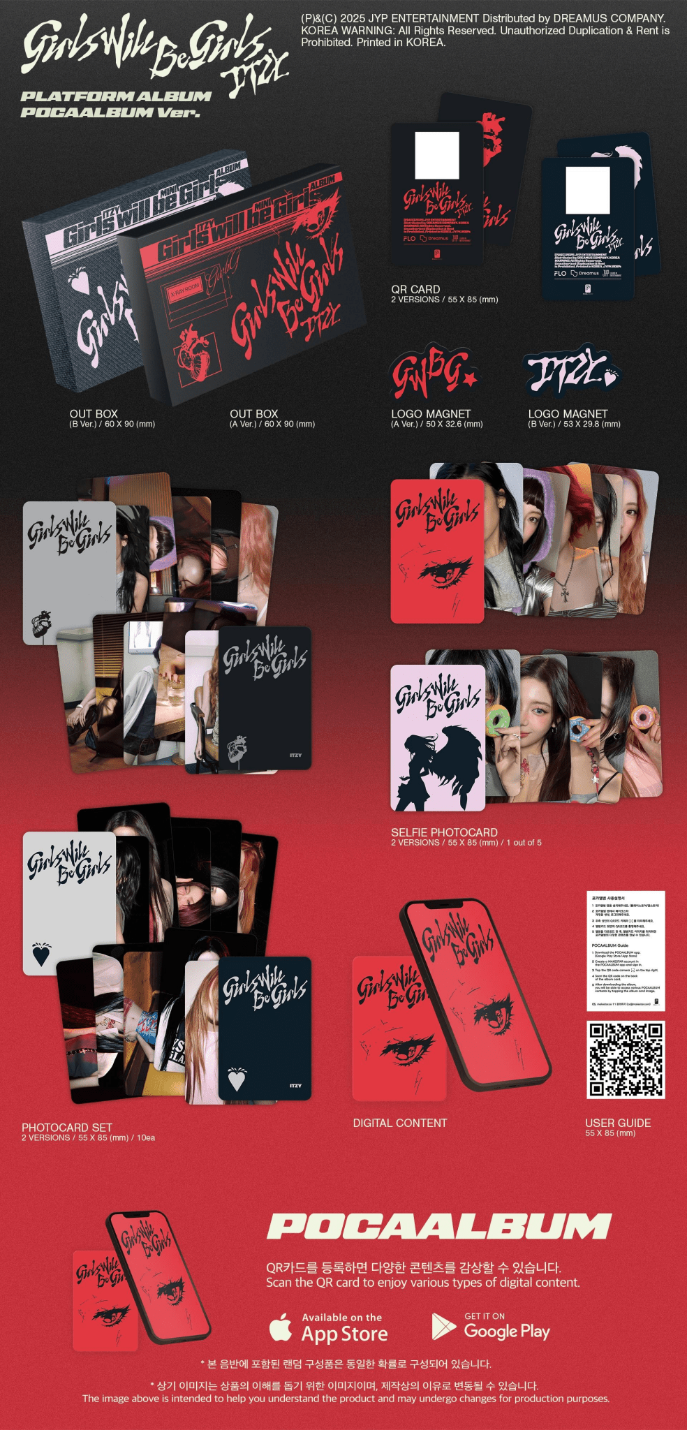 ITZY - Girls will be Girls Poca Album (version choice) - KPop Idol