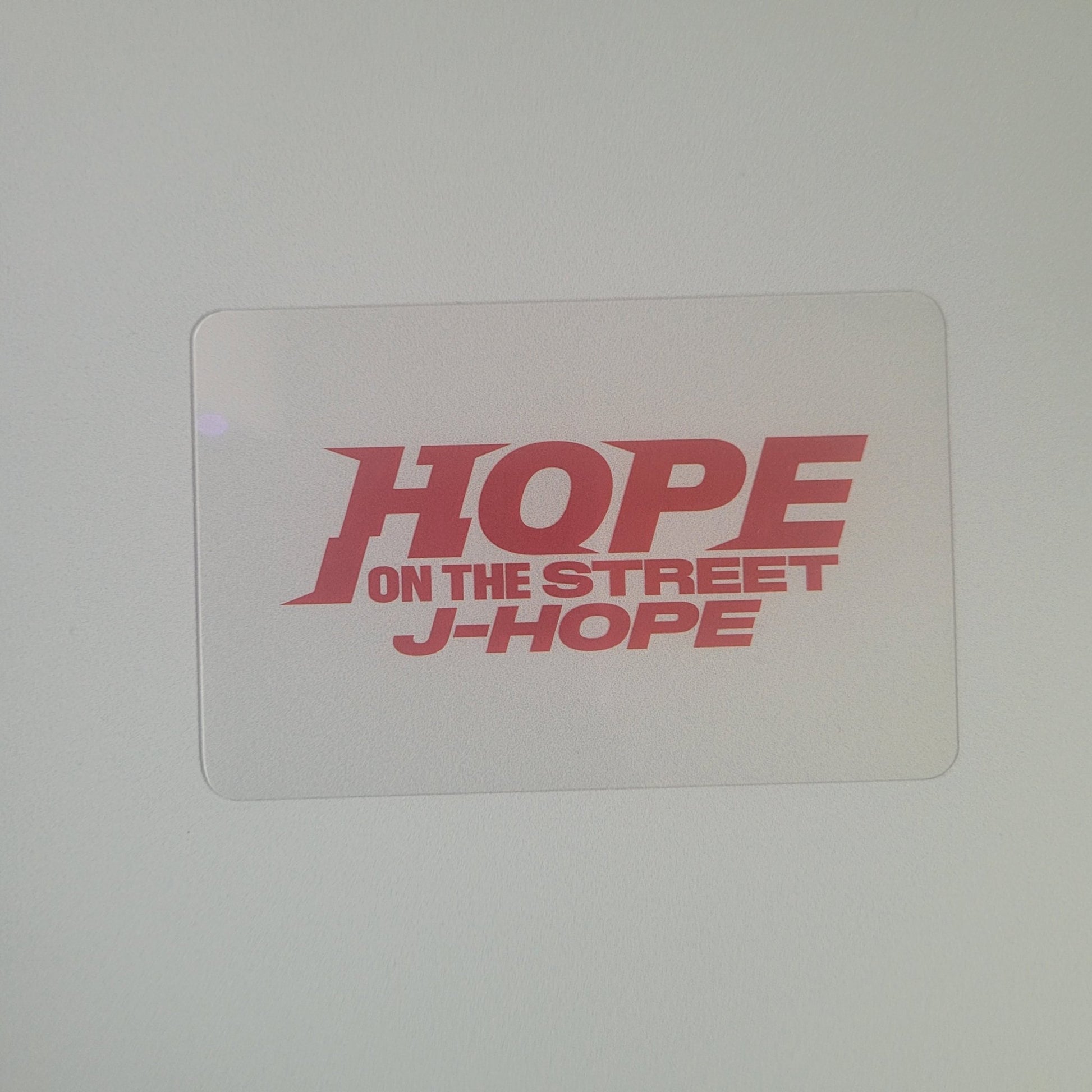 J - Hope Hope On The Street Clear Logo Photocard - KPop Idol