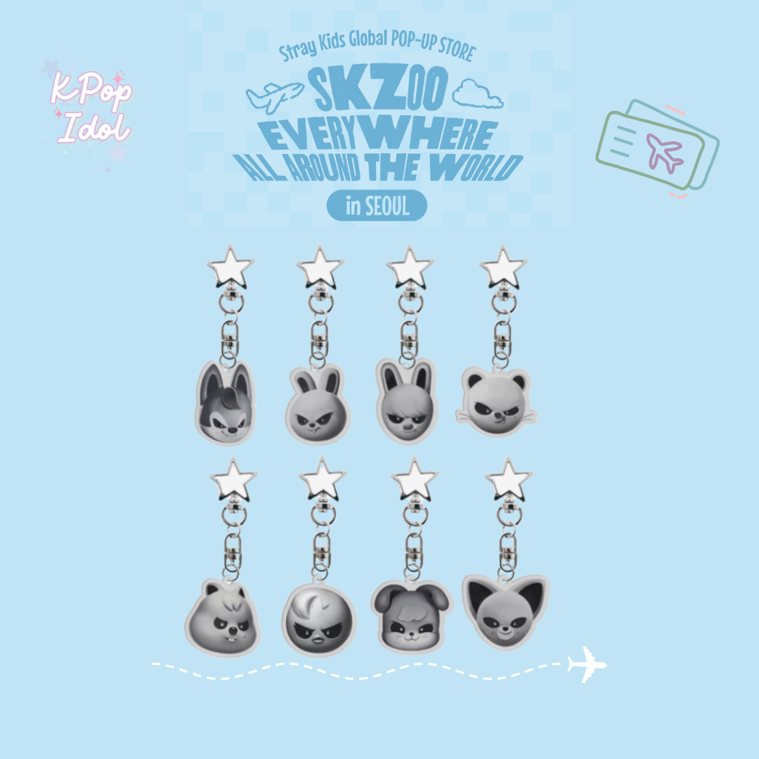 (Pre Order) Stray Kids - SKZOO Everywhere All Around the World Official MD: EVIL SKZOO ACRYLIC KEYRING