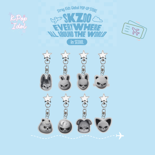 (Pre Order) Stray Kids - SKZOO Everywhere All Around the World Official MD: EVIL SKZOO ACRYLIC KEYRING