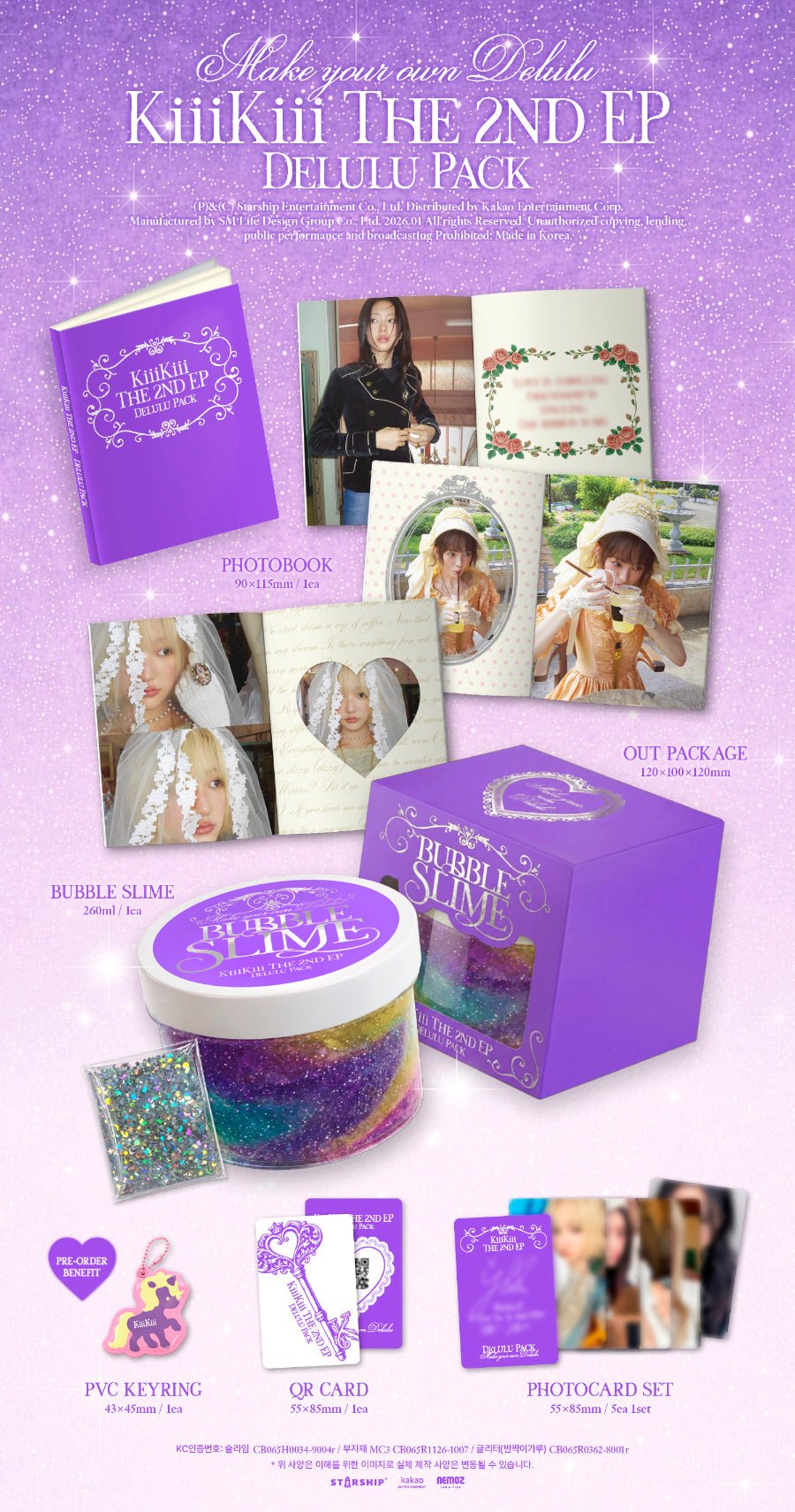 KiiiKiii - Delulu Pack Bubble Version Limited - KPop Idol