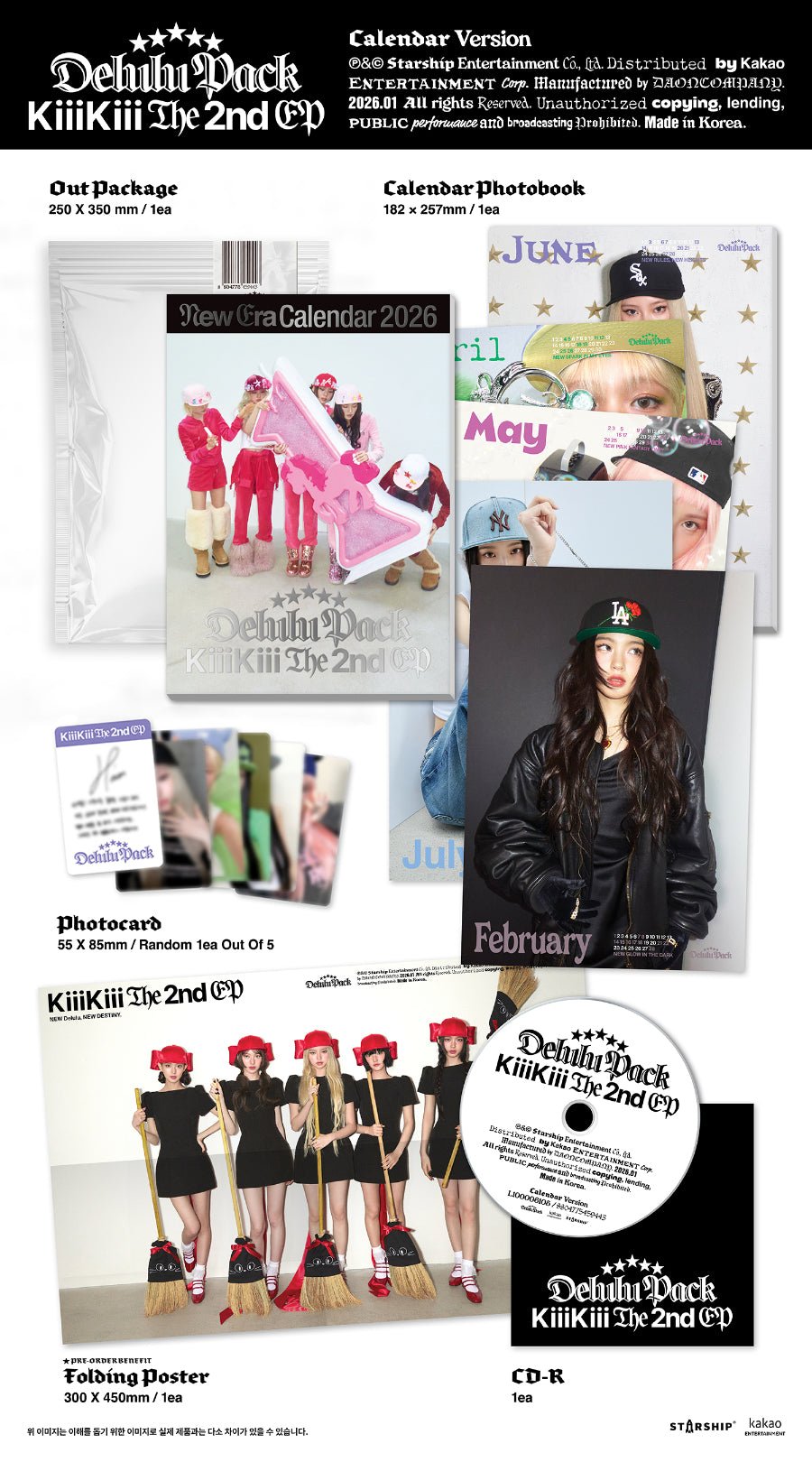 KiiiKiii - Delulu Pack Calendar Version - KPop Idol