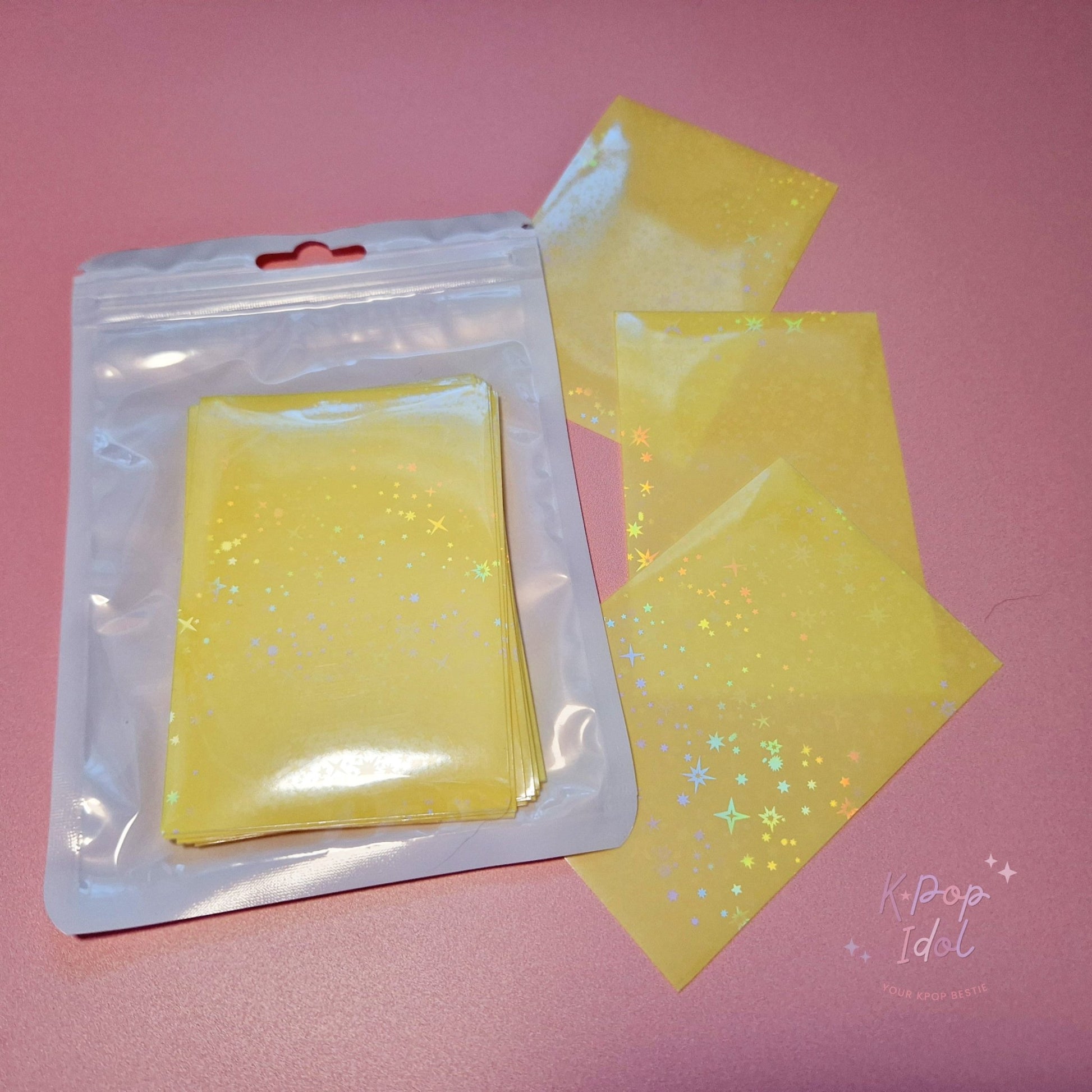 KPop Idol 20 Coloured Sleeves - Lemon Sherbet Star Holo - KPop Idol