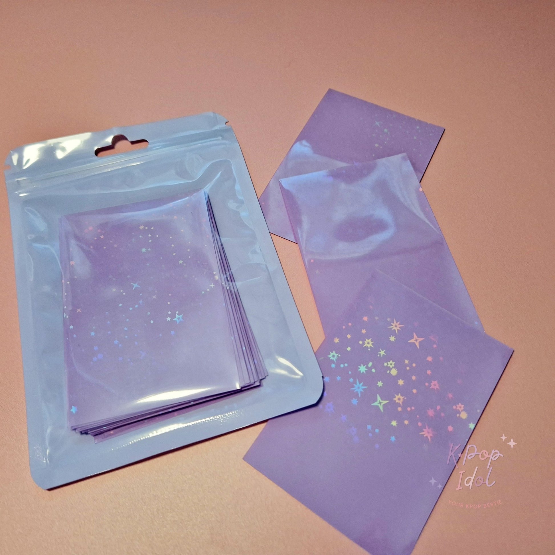 KPop Idol 20 Coloured Sleeves - Parma Violet Star Holo - KPop Idol