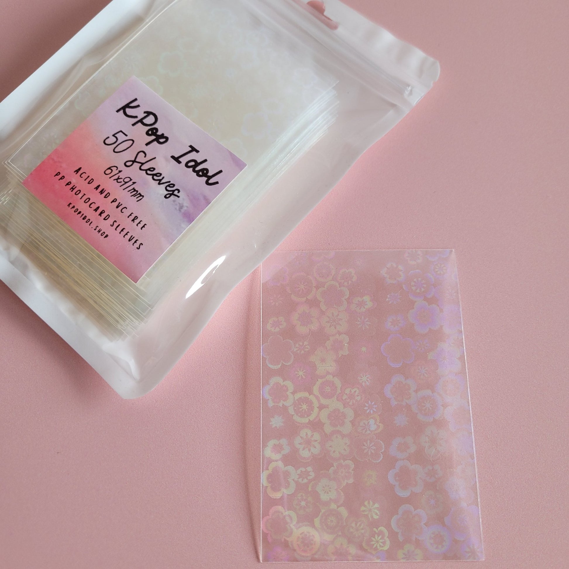 KPop Idol 50 Coloured Sleeves - Clear Blossom - KPop Idol