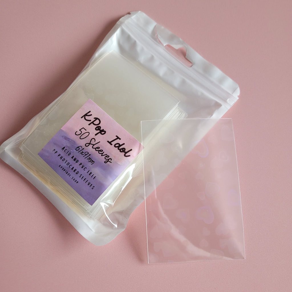 KPop Idol 50 Coloured Sleeves - Clear Heart Holo - KPop Idol