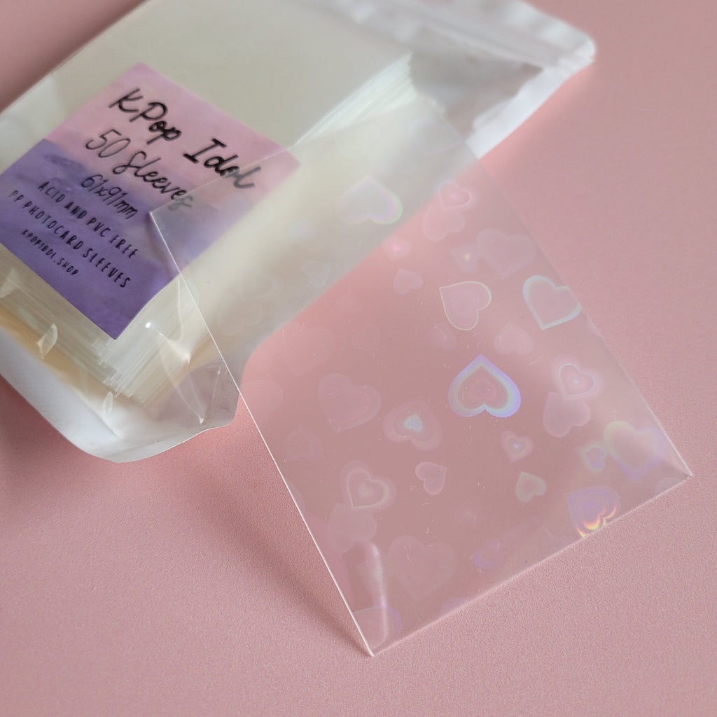 KPop Idol 50 Coloured Sleeves - Clear Heart Holo - KPop Idol