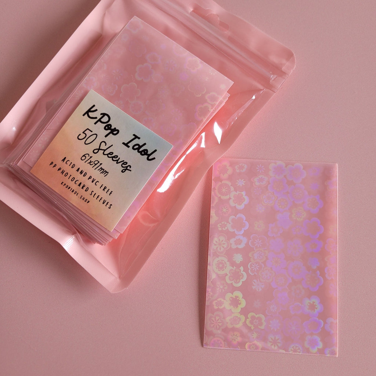 KPop Idol 50 Coloured Sleeves - Cotton Candy Blossom - KPop Idol