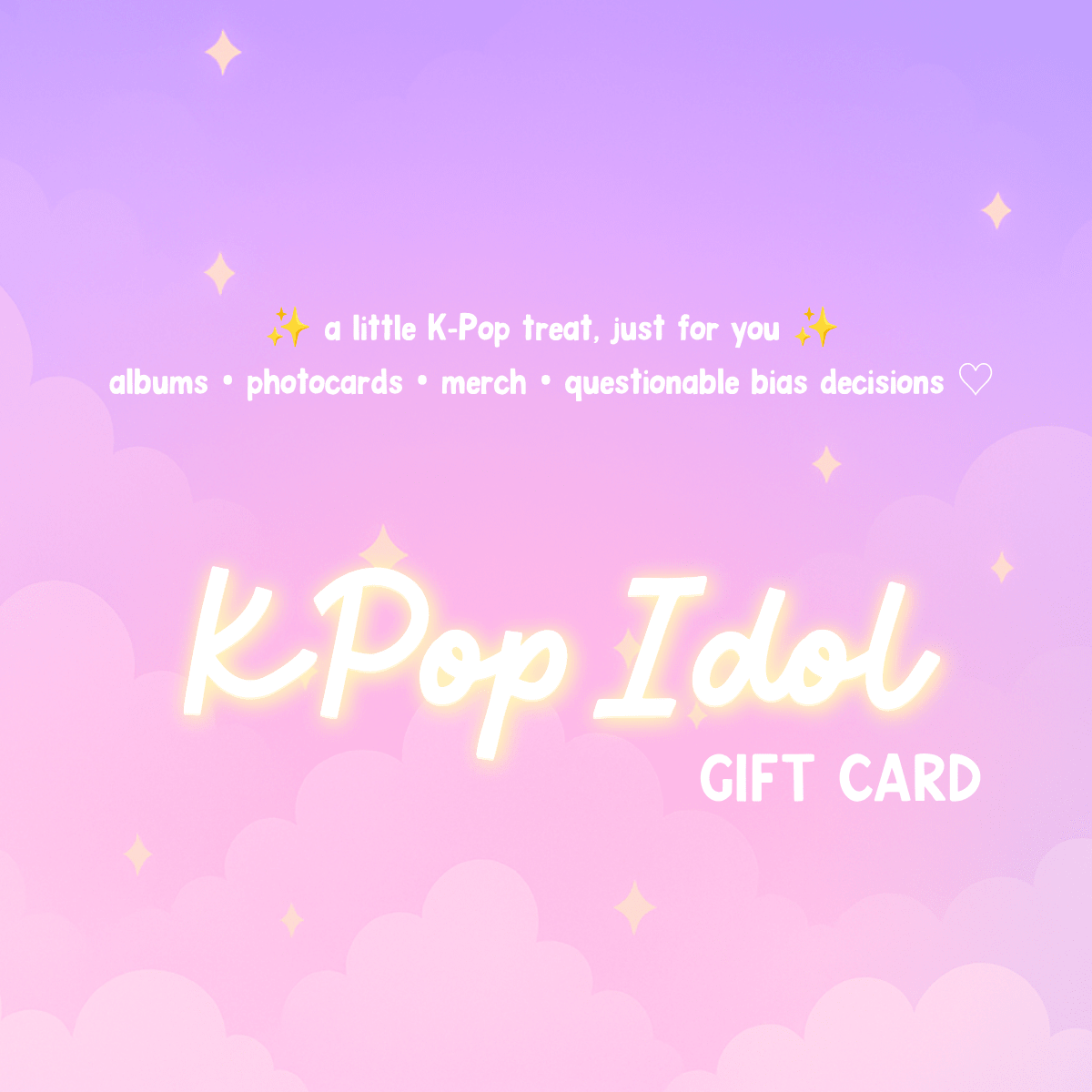 KPop Idol Gift Card - KPop Idol