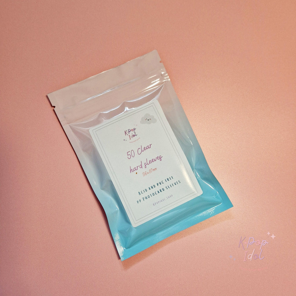 KPop Idol Premium Clear Sleeves - Hard 56 x 87mm (pack of 50) - KPop Idol