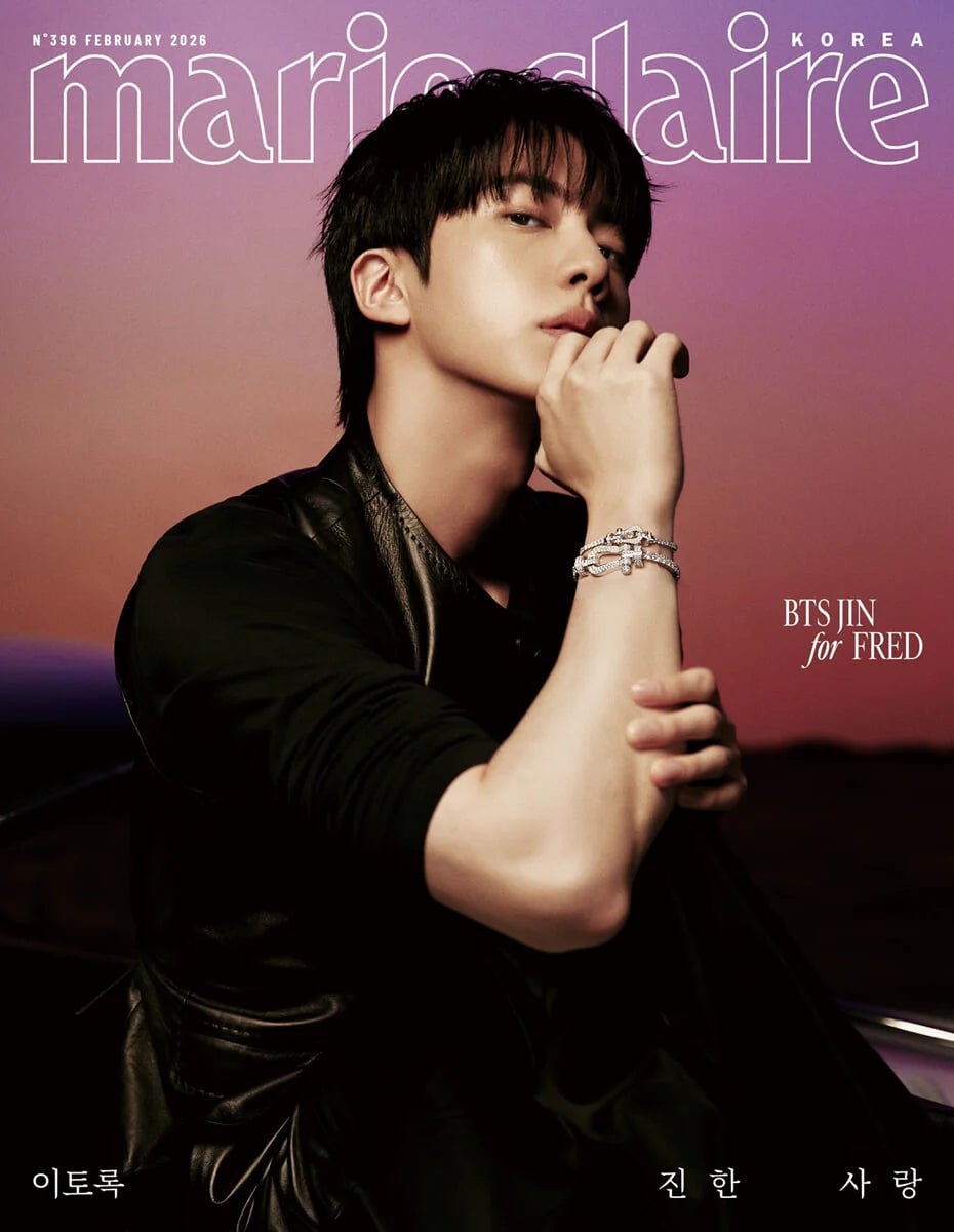 Marie Claire Korea Magazine FEB26. Cover: Jin of BTS - KPop Idol