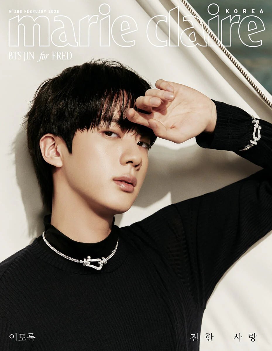 Marie Claire Korea Magazine FEB26. Cover: Jin of BTS - KPop Idol